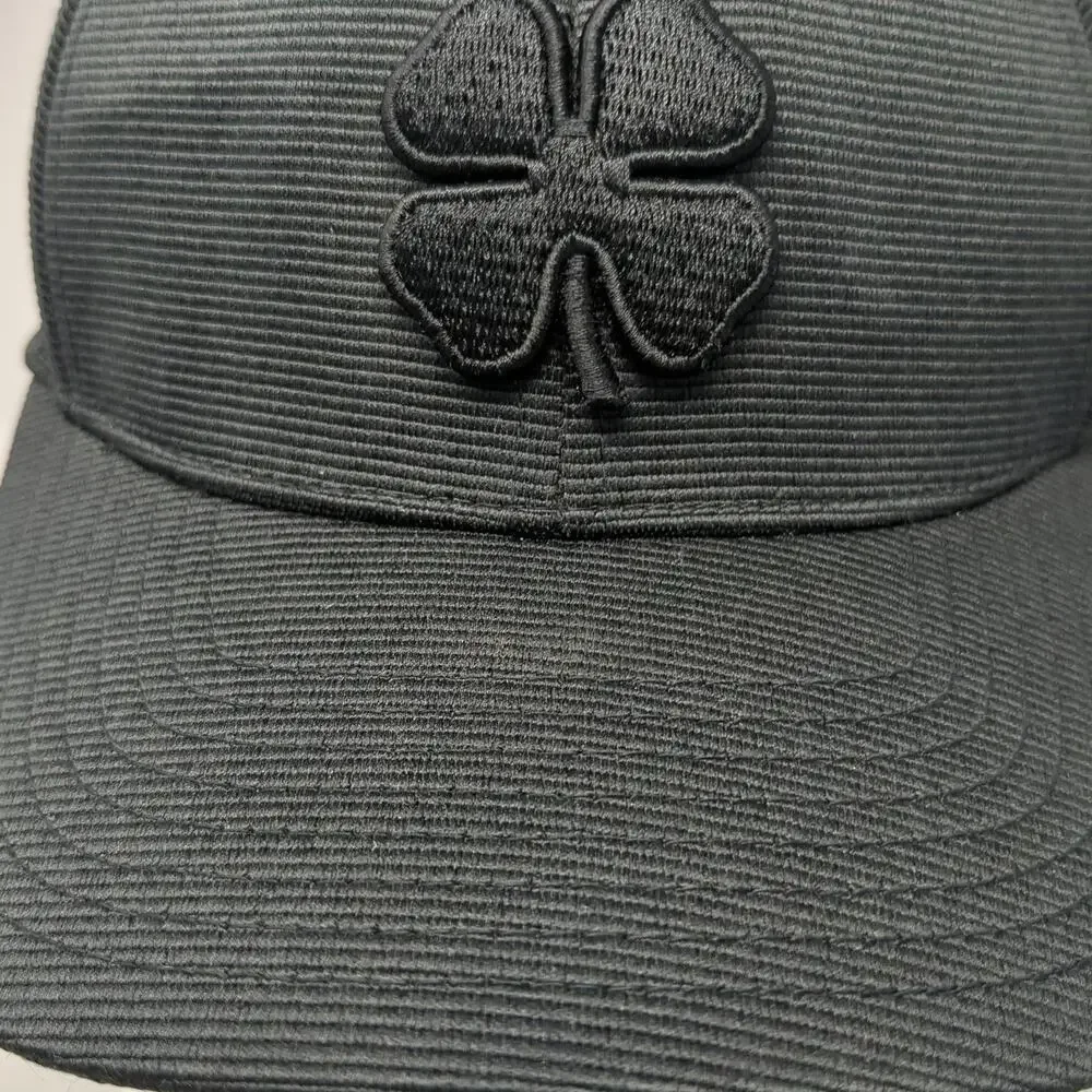 Black Clover Baseball Cap Black XL Fitted Flexfit Rawlings Patch Live Lucky Hat